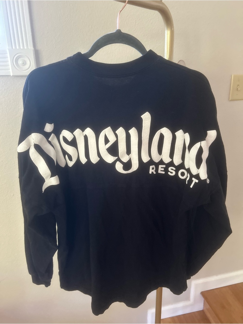 Disney Parks Spirit Jersey Disneyland Resort Black Long Sleeve Tee Size S